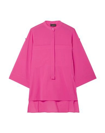 Shop Akris Woman Top Fuchsia Size 6 Cotton In Pink