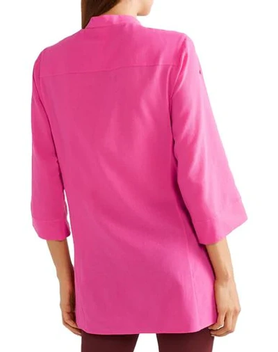 Shop Akris Woman Top Fuchsia Size 6 Cotton In Pink