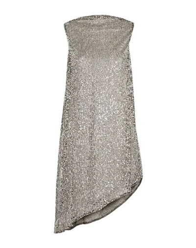 Shop Halpern Woman Mini Dress Silver Size 6 Polyester