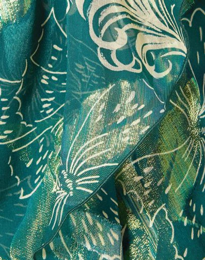 Shop Anna Sui Woman Midi Dress Green Size 0 Silk, Polyester, Viscose