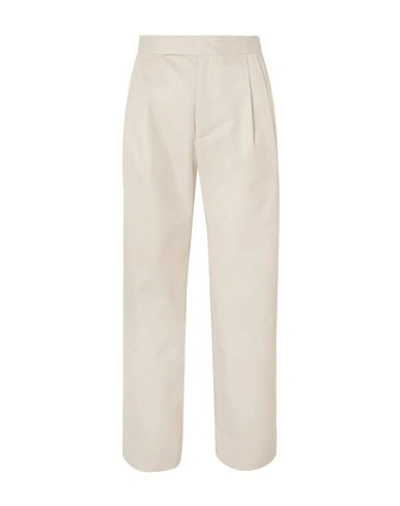 Shop Deveaux Casual Pants In Light Grey