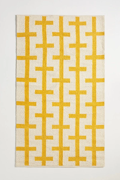 Shop Anthropologie Handwoven Boone Rug In Yellow