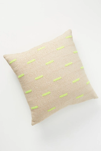 Shop Anthropologie Embroidered Karaleigh Pillow In Yellow
