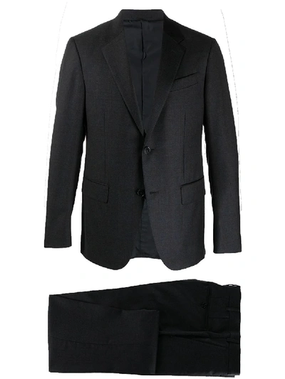 Shop Ermenegildo Zegna Single-breasted Suit In Black