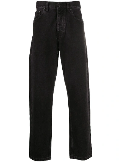 Shop Carhartt High-rise Loose Fit Jeans In Black
