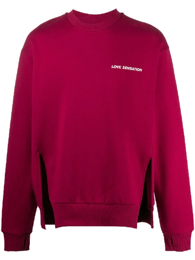 Shop Honey Fucking Dijon Love Sensation Sweatshirt In Red