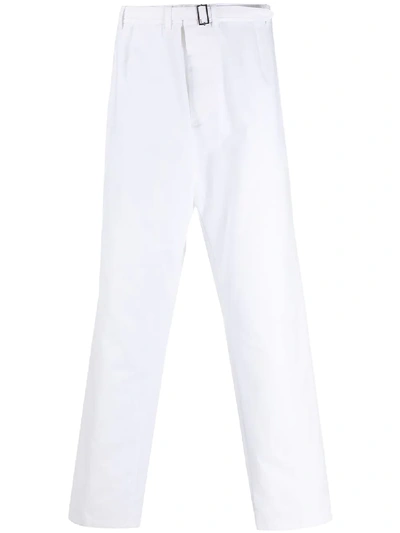 Shop Haider Ackermann Belted Straight Leg Trousers In White