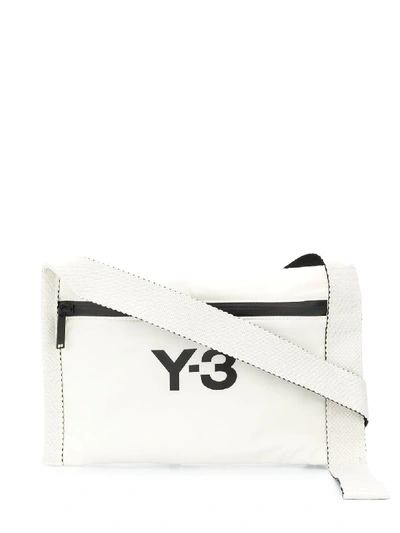 Shop Y-3 Zipped Pouch Shoulder Bag In Neutrals