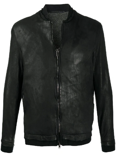 Shop Salvatore Santoro Fitted Zipped Jacket In Black