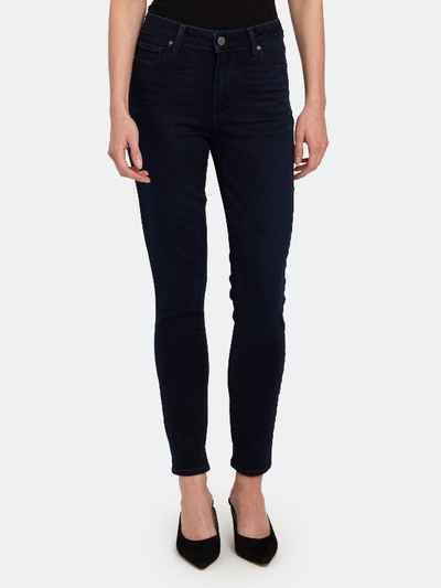 Shop Paige Hoxton High Rise Skinny Ankle Jeans In Blue