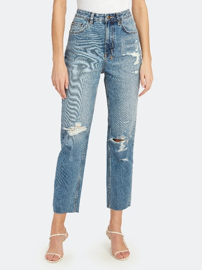 Shop Ksubi Chlo Wasted High Rise Straight Leg Jeans In Blue