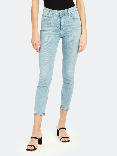 Shop Citizens Of Humanity Rocket Crop Mid Rise Skinny Jeans In Blue