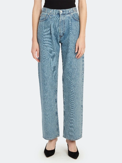 Shop Agolde Baggy Tab High Rise Jeans In Blue