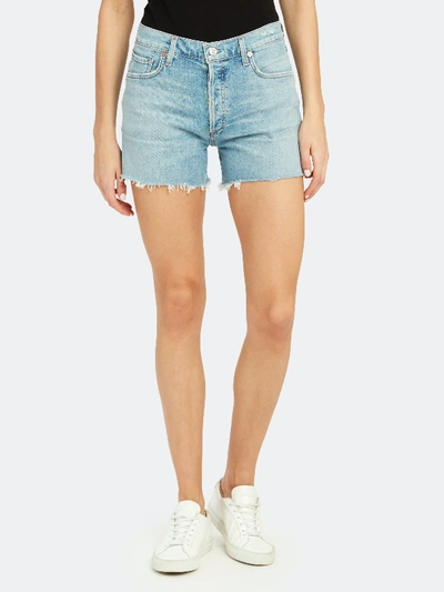 Shop Citizens Of Humanity Marlow Easy Cutoff Shorts In Blue