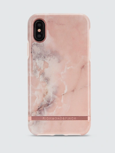 Shop Richmond & Finch Marble Iphone Case In Pink