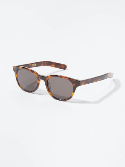 Shop Flatlist Logic Round Sunglasses In Brown