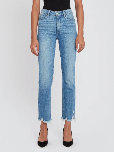 Shop Paige Cindy High Rise Straight Leg Jeans In Blue