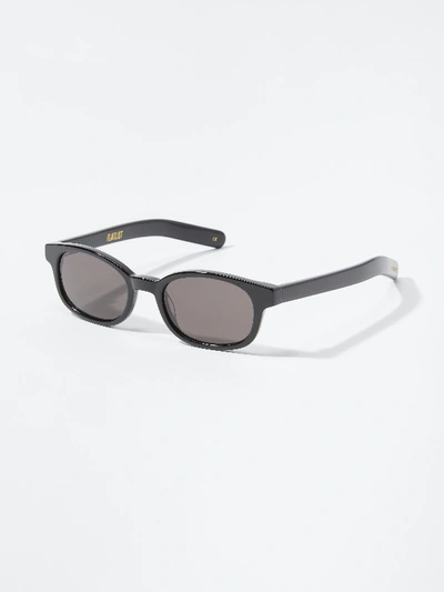 Shop Flatlist Le Bucheron Oval Sunglasses In Black