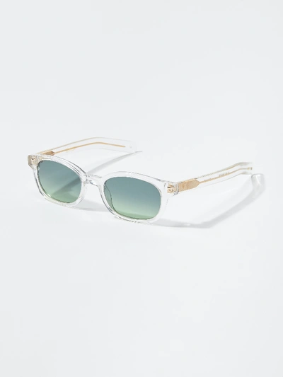 Shop Flatlist Le Bucheron Oval Sunglasses In White