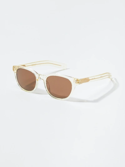 Shop Flatlist Logic Round Sunglasses In Yellow