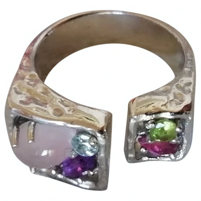 Pre-owned Christian Lacroix Multicolour Silver Ring