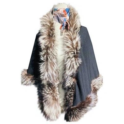 Pre-owned Lanvin Black Fox Coat