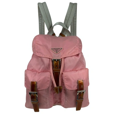 Pre-owned Prada Re-nylon Pink Cloth Backpack