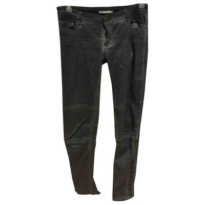 Pre-owned Maje Slim Pants In Anthracite