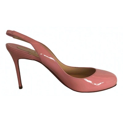 Pre-owned Christian Louboutin Simple Pump Patent Leather Heels In Pink
