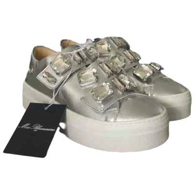 Pre-owned Blumarine Leather Trainers In Silver