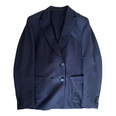 Pre-owned Z Zegna Blue Jacket