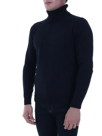 Roberto Collina Roll-neck Knitted Sweater In Blue