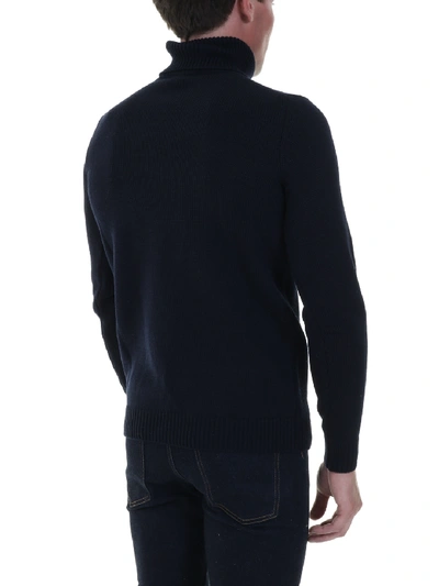 Roberto Collina Roll-neck Knitted Sweater In Blue