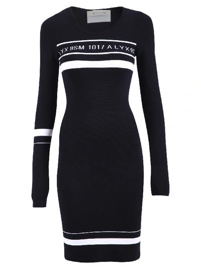 Shop Alyx Branded Dress In Black