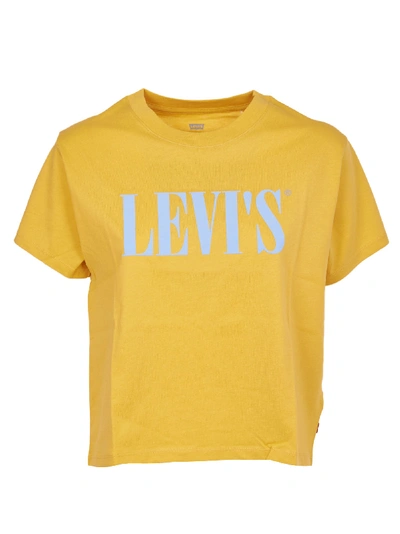 Shop Levi's Yellow T-shirt With Logo