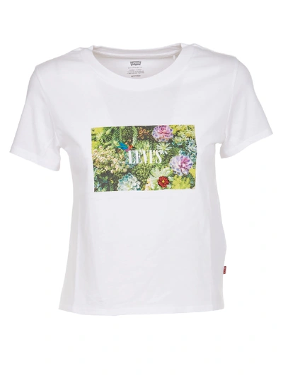 Shop Levi's Floreal Print T-shirt In White