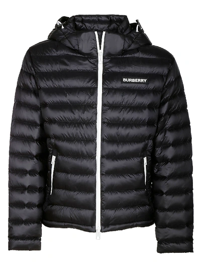 Shop Burberry Chest Logo Padded Jacket