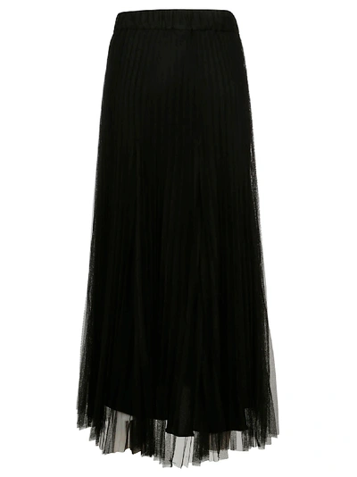 Shop Brunello Cucinelli Pleated Long Skirt