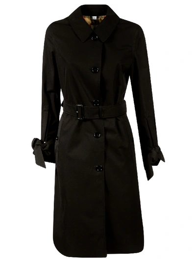 Shop Burberry Reversible Single-buttoned Belted Coat In Black
