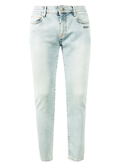 Shop Off-white Skinny Fit Jeans In Bleach/black