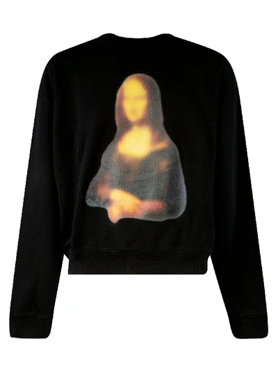 Shop Off-white Blurred Monalisa Slim Sweatshirt In Black