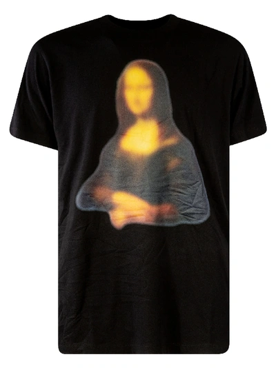 Shop Off-white Blurred Monalisa Slim T-shirt In Black