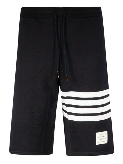 Shop Thom Browne Classic Track Shorts In Blue