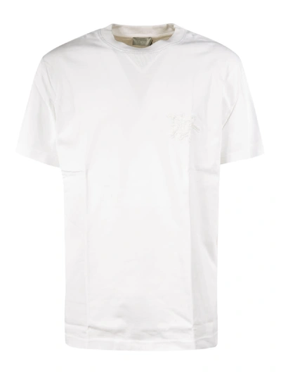 Shop Dior Chest Embrodie3red Logo T-shirt In White