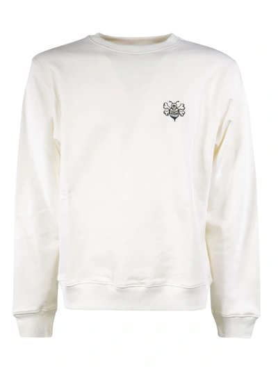 Shop Dior Left Chest Logo Sweatshirt In White