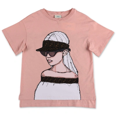 Shop Fendi T-shirt In Rosa