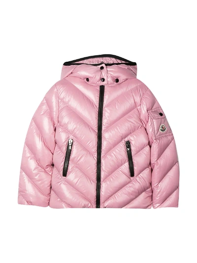 Shop Moncler Pink Down Jacket Brouel In Unica