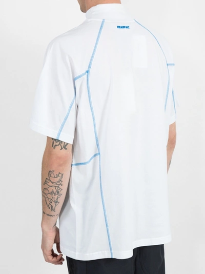Shop Calvin Klein 205w39nyc Jaws Contrast Stitching T-shirt Off-white