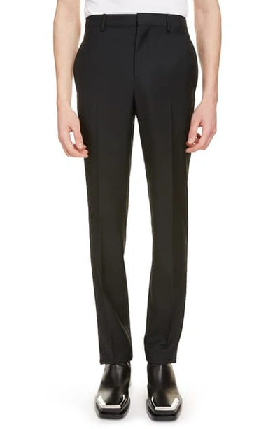 Shop Givenchy Skinny Wool Trousers In Black
