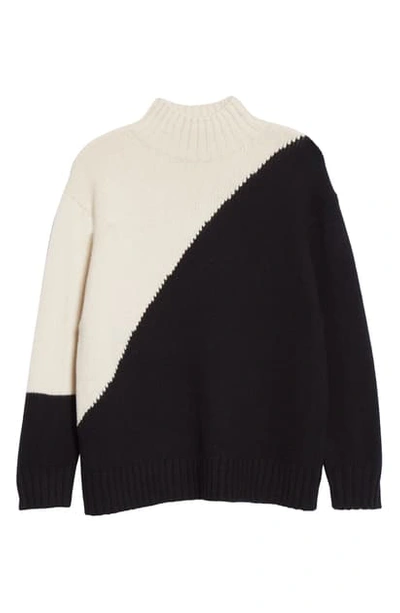 Shop Zimmermann Ladybeetle Spliced Merino Wool Sweater In Bone/ Black